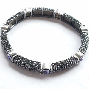 Gunmetal Amethyst Bracelet